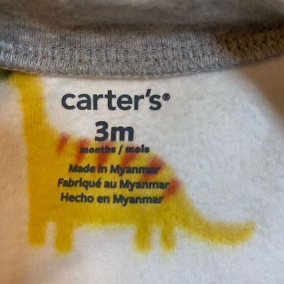 Carter’s Baby Boy Dino print 2 way zip 3 Months - Picture 4 of 9